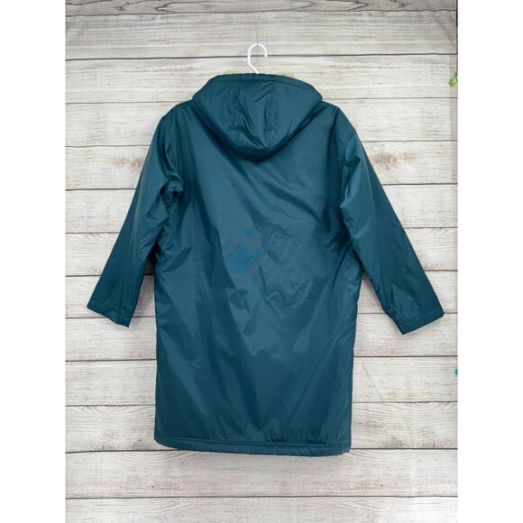 Urban Outfitters Sherpa Lined Long Parka Jacket Men's Small Green Hooded - Picture 2 of 12